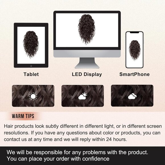 Ponytail Extension Wavy Curly Synthetic Hairpiece 12\